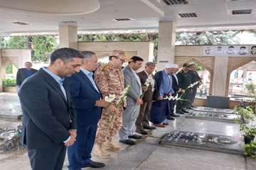 برگزاری مراسم بزرگداشت هفته دفاع مقدس در گلزار شهدای ماسال